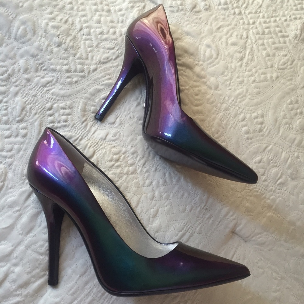 Iridescent patent leather heels - Picture 4 of 4